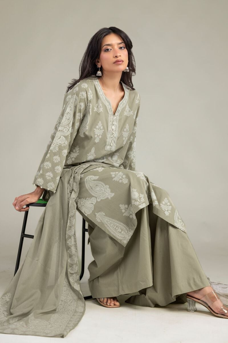 Beige Cambric Kurta