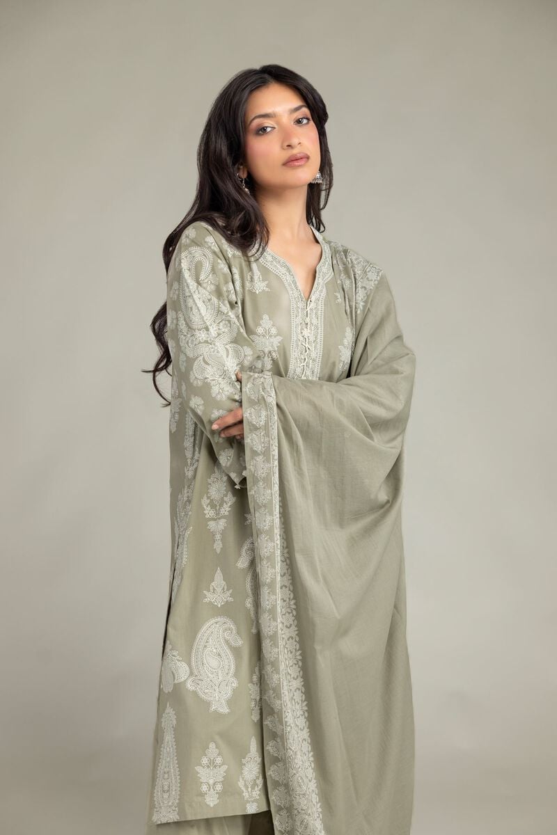 Olive Lawn Dupatta