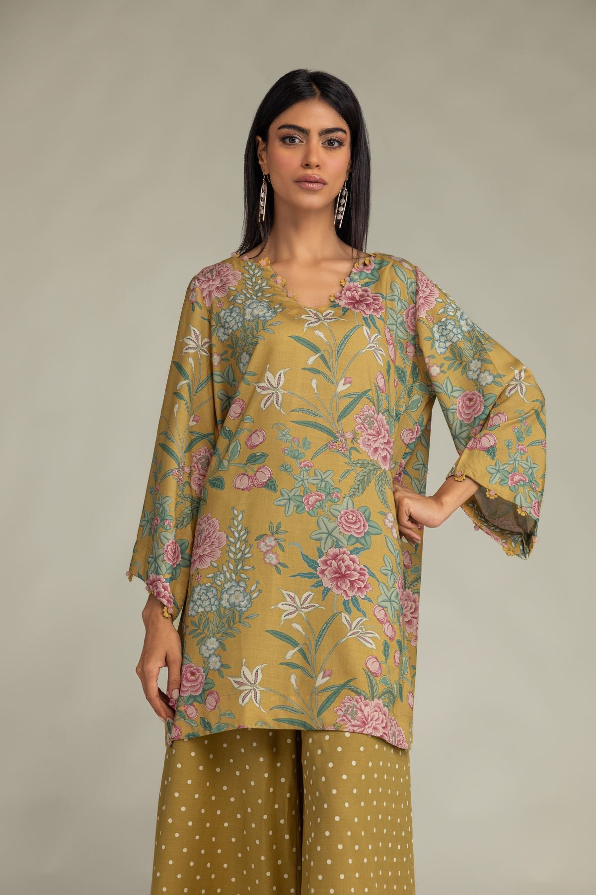 Short Mustard Kurta