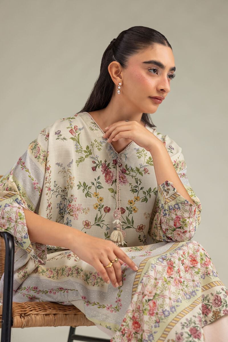 Floral Longline Kurta 1-26-334-A-D1-VG