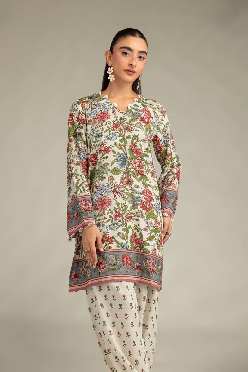 Floral Short Kurta 1-26-334-A-E1-VG