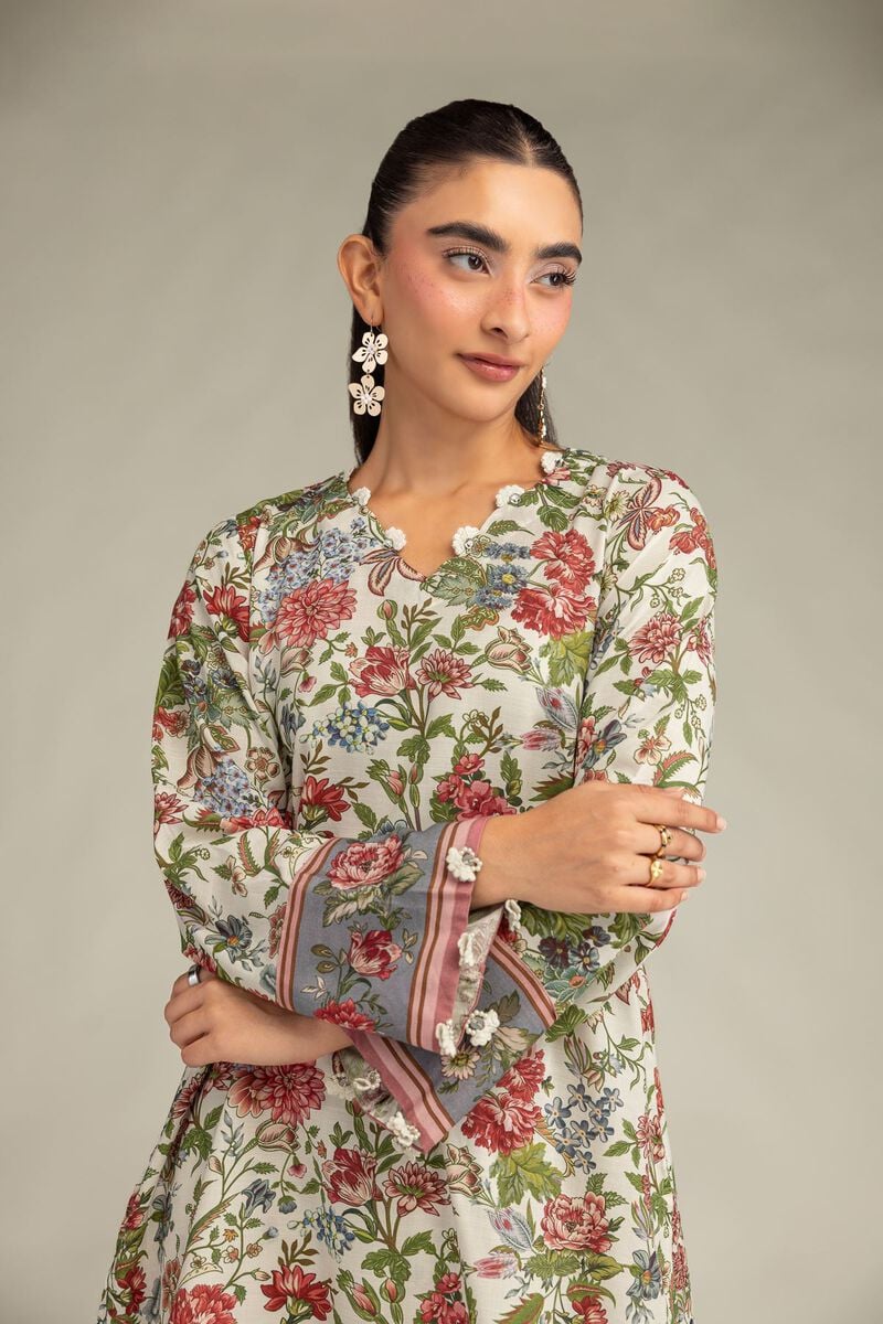 Floral Short Kurta 1-26-334-A-E1-VG