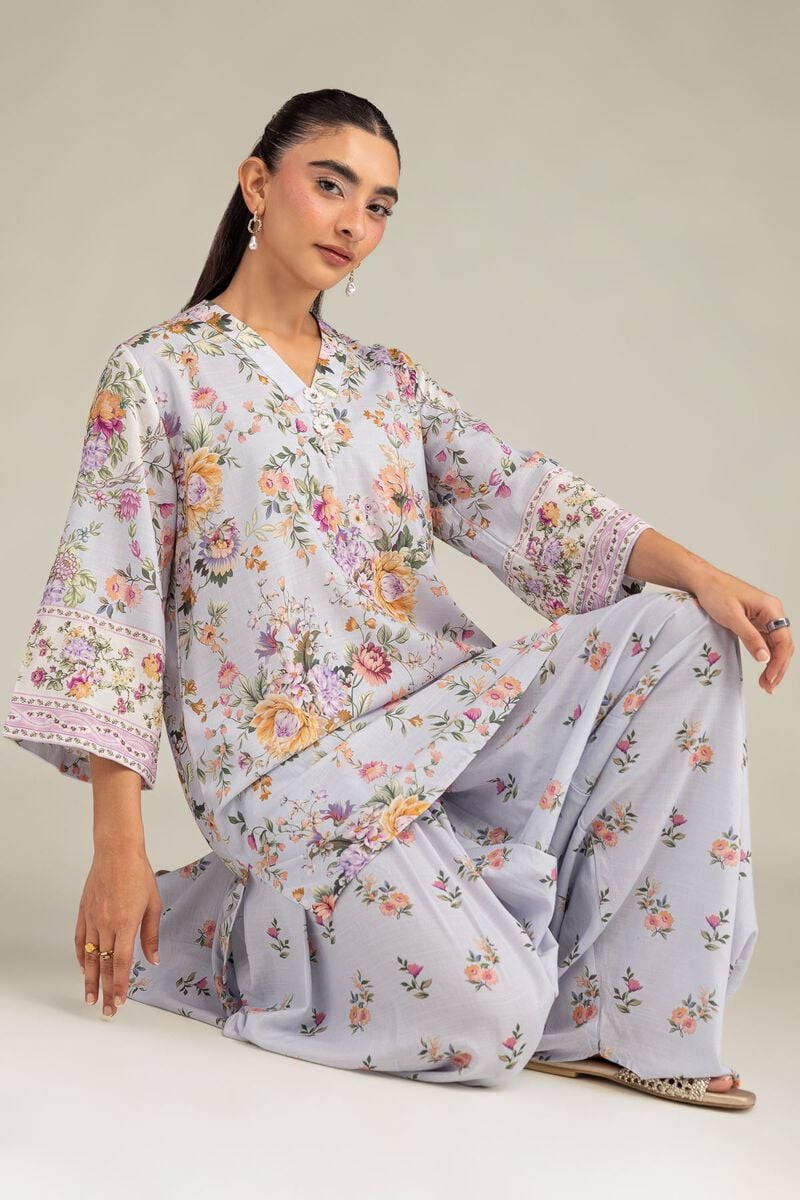 Short Floral Kurta 1-26-334-A-G1-VG