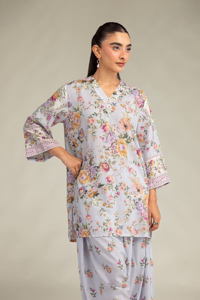 Short Floral Kurta 1-26-334-A-G1-VG