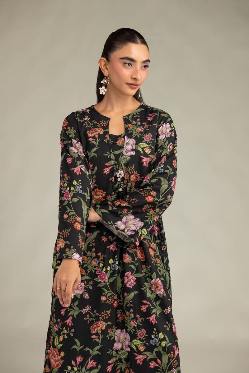Black Floral Kurta 1-26-334-A-H1-VG