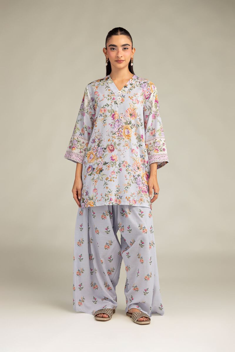 Floral Silk Pants 1-26-334-B-G1-VG