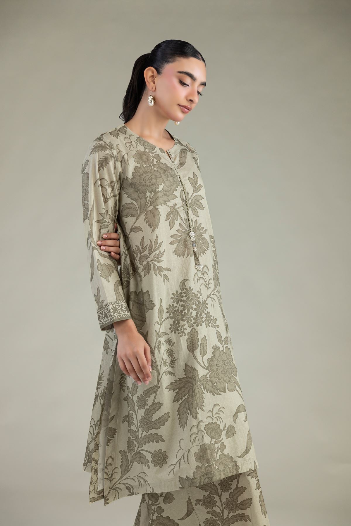 Floral Cambric Kurta