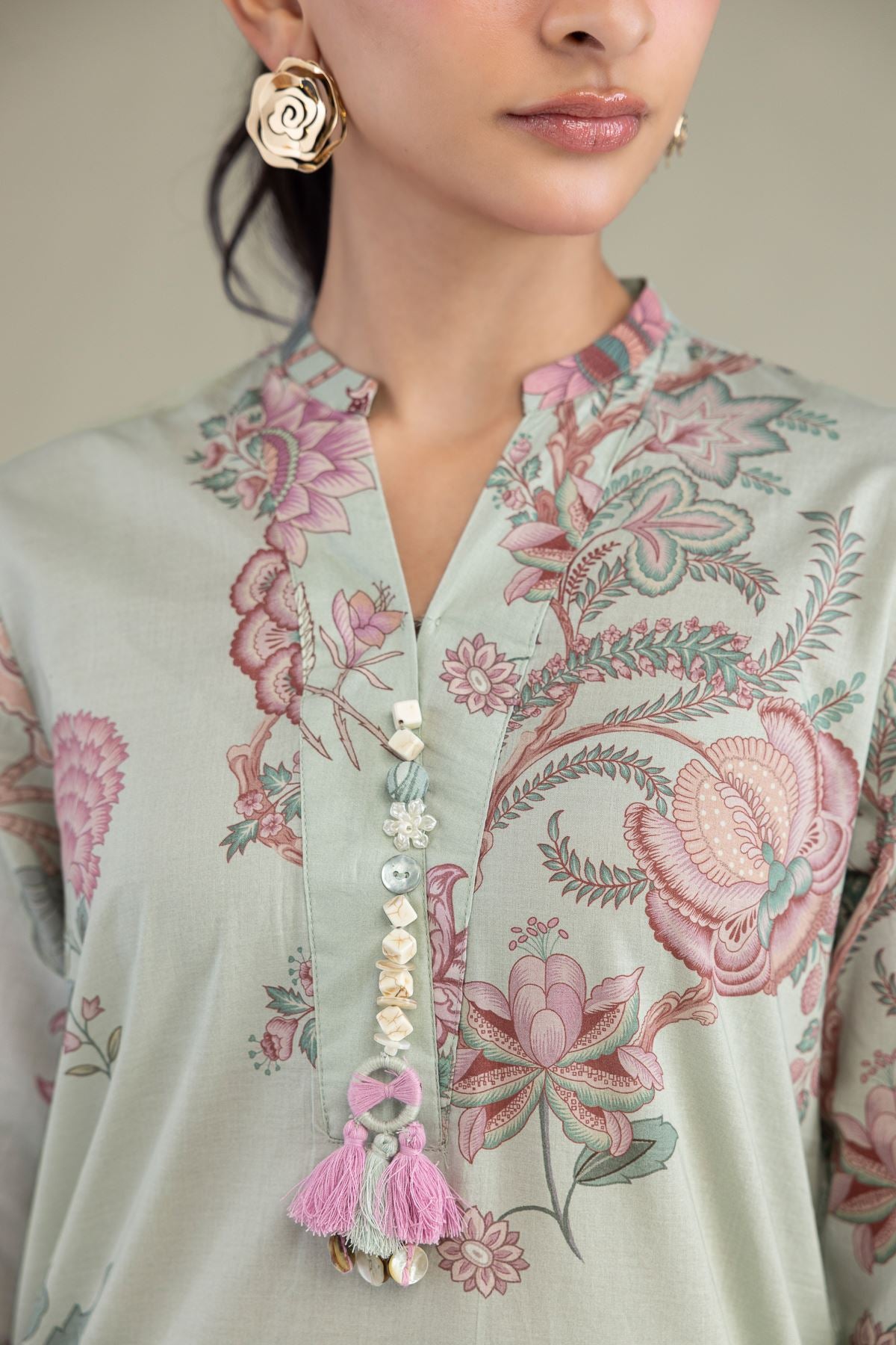 Floral Cambric Kurta