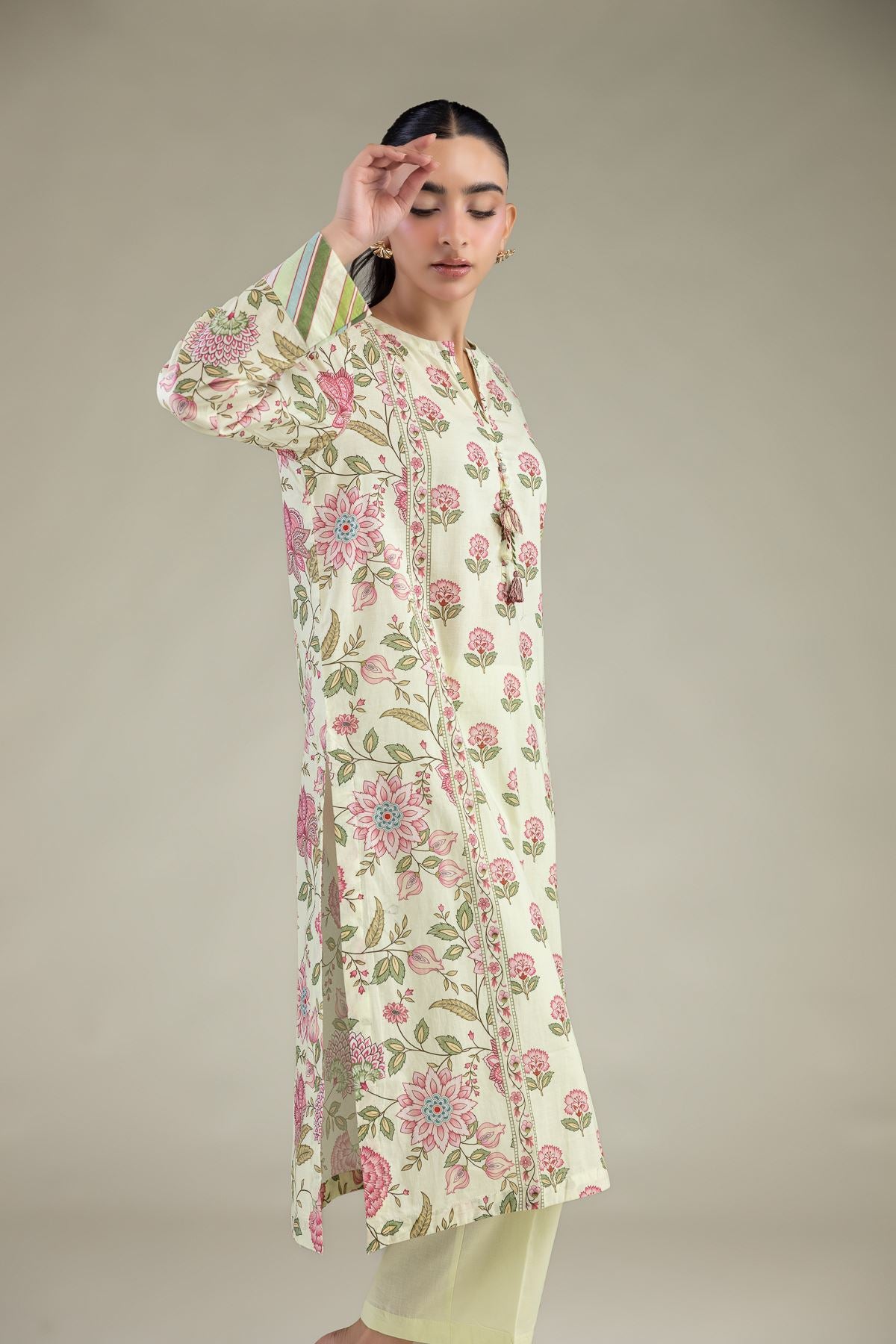 Floral Cambric Kurta