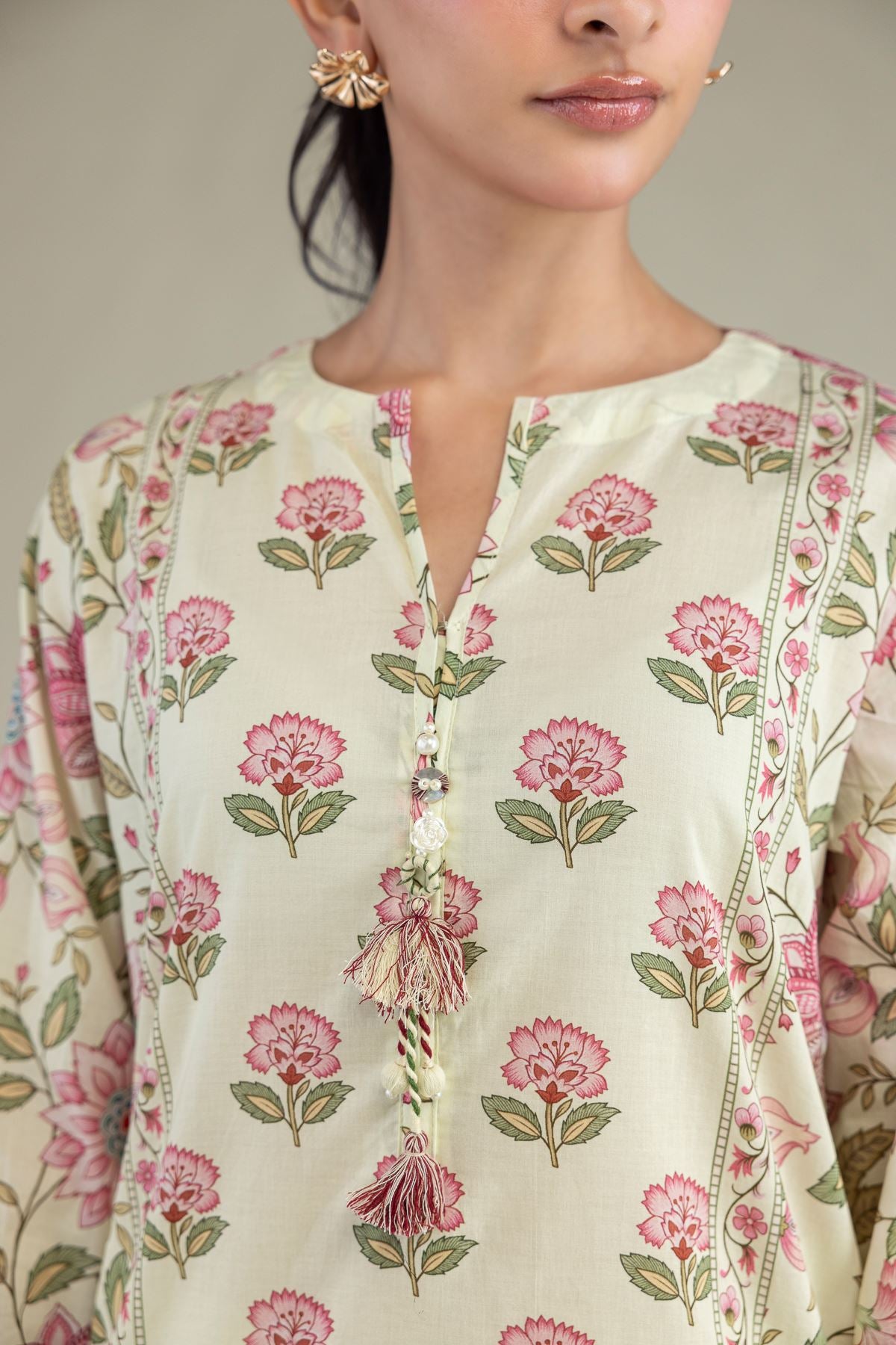 Floral Cambric Kurta