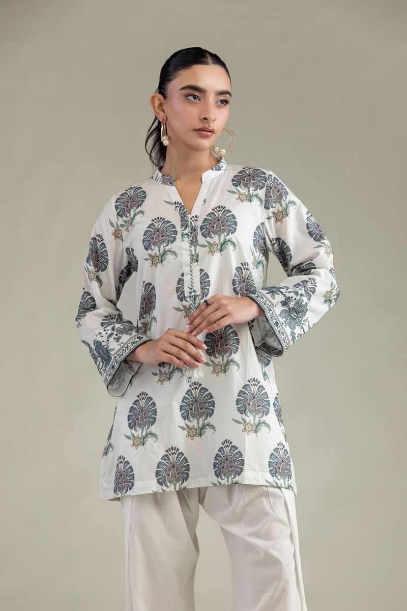 White Printed Kurta