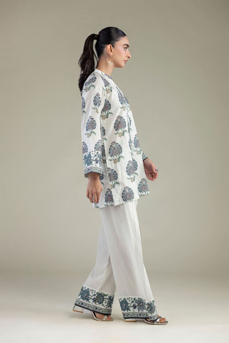 White Printed Kurta