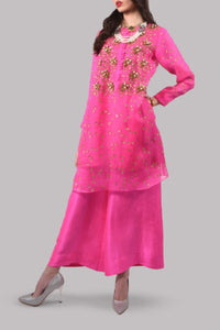 Diva Pink Embellished Organza Set