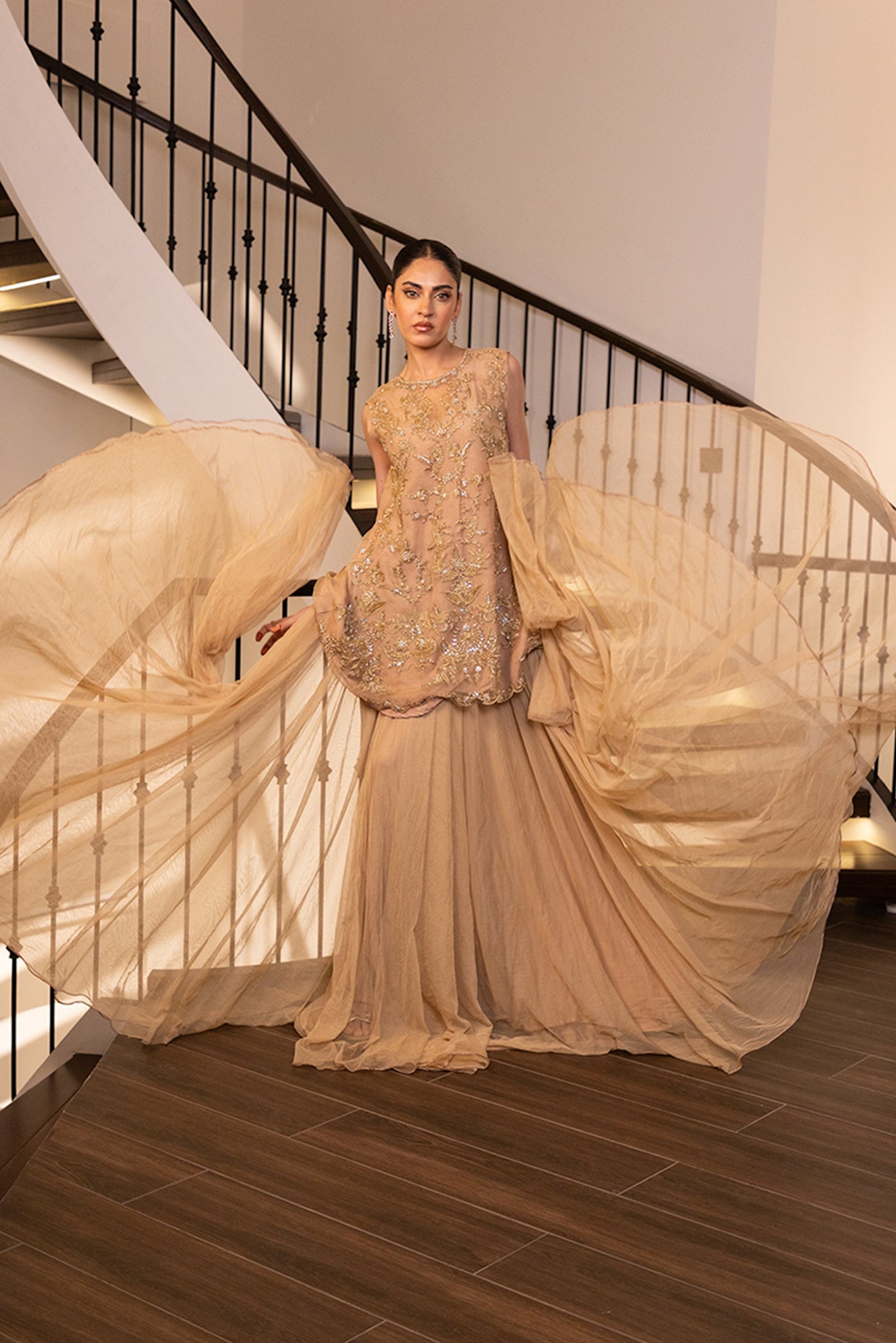 GOLD PLATED HALF MOON MAALA