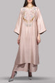Cameo Rose Oversized Embellished Raw Silk Tunic Set