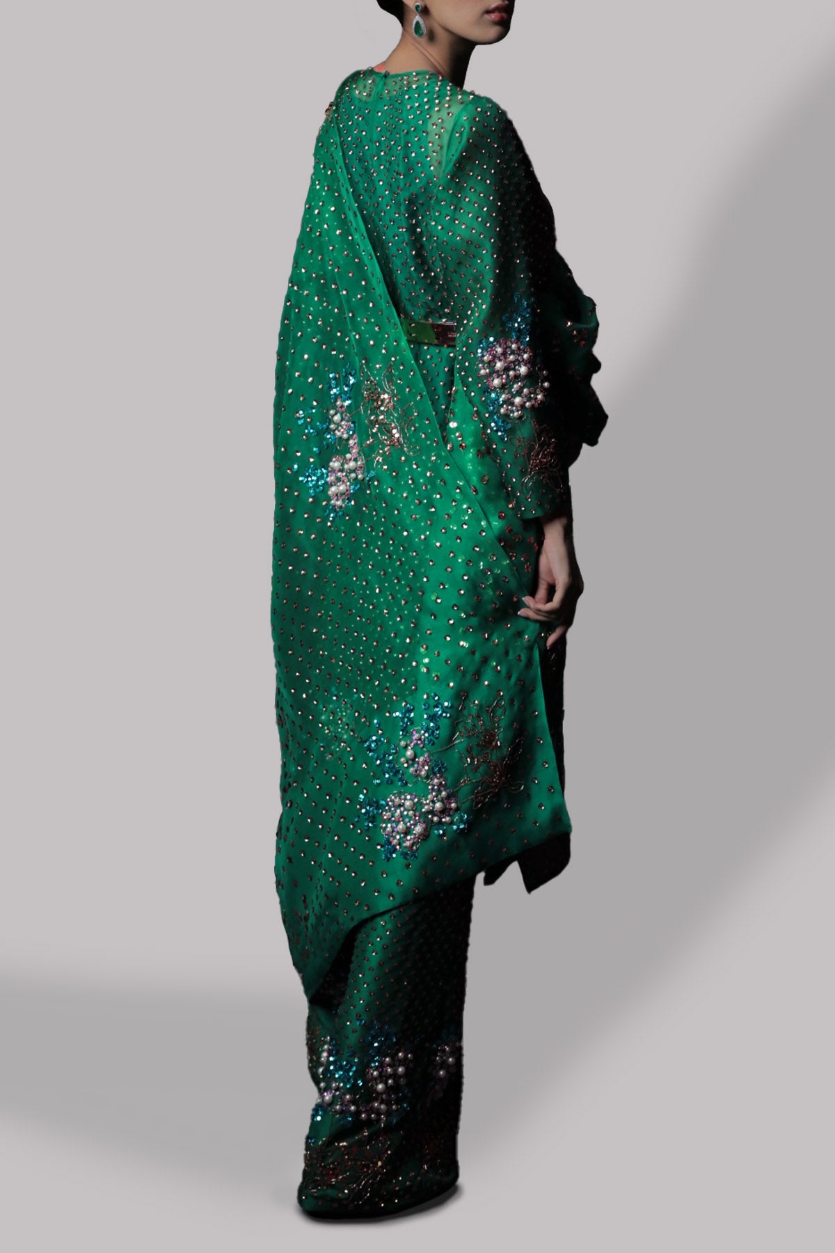 Emerald Green Organza Set