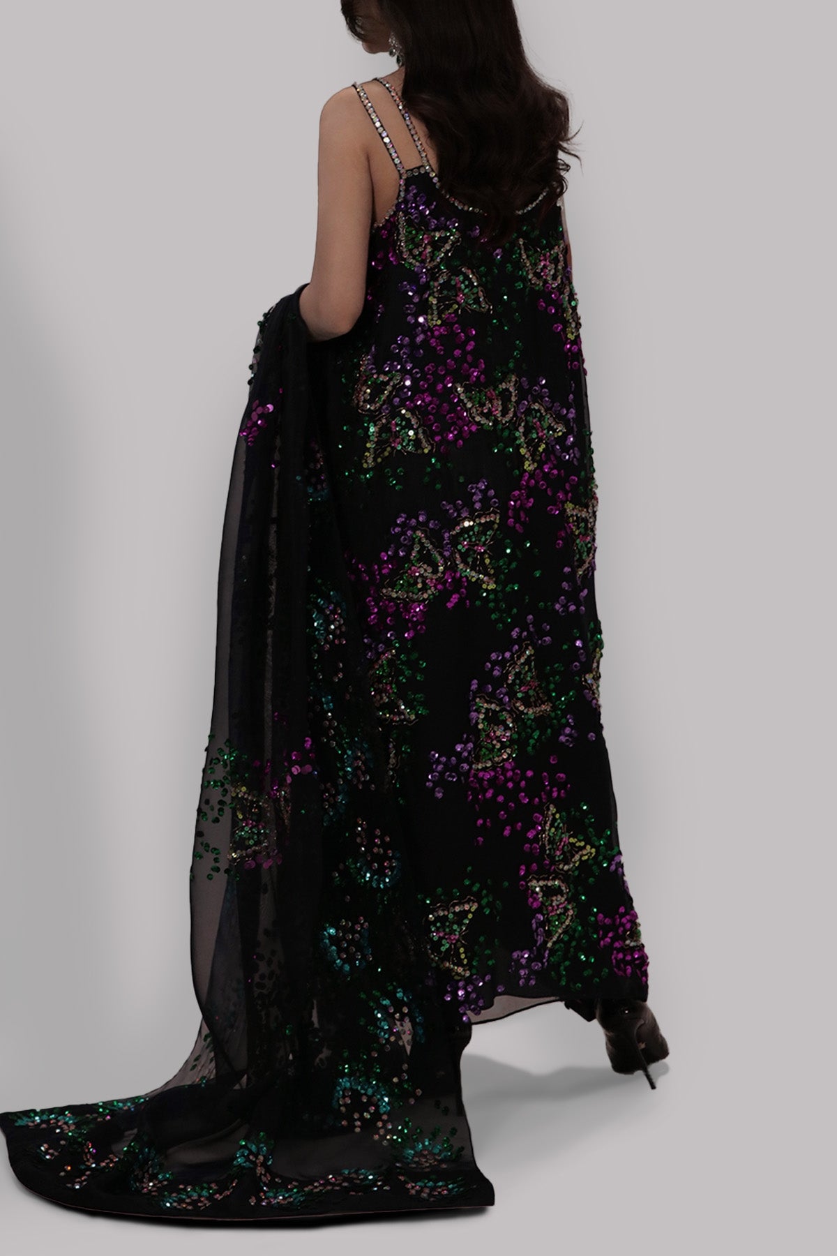 Black Iris Organza Set