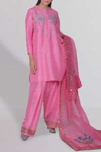 Sachet Pink Raw Silk Set
