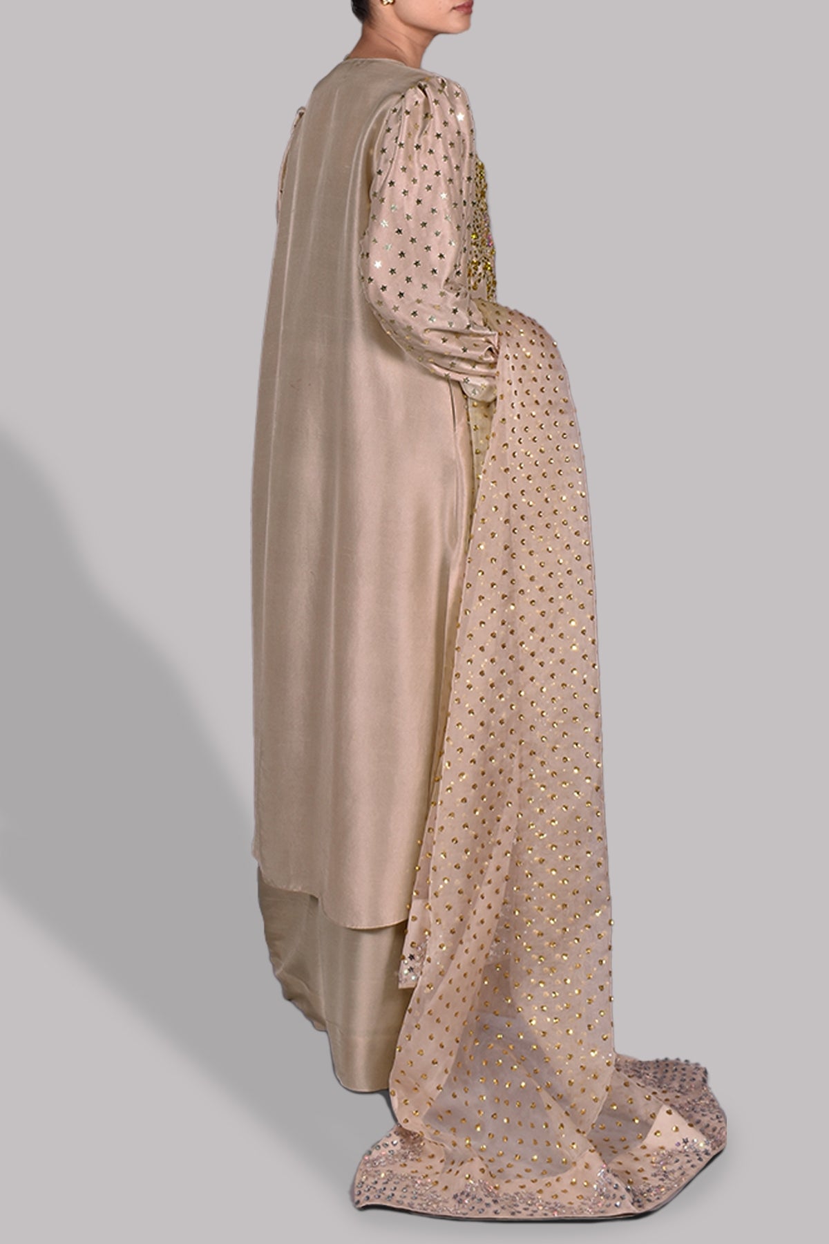 Rose Dust Embellished Raw Silk Set