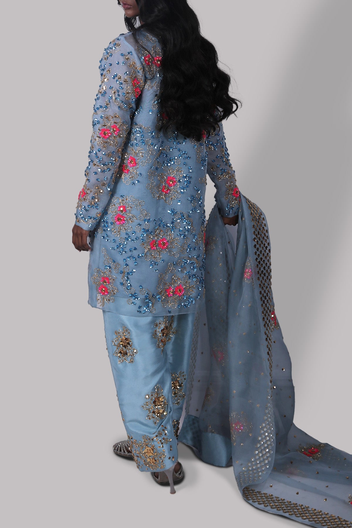 Air Blue Organza Set