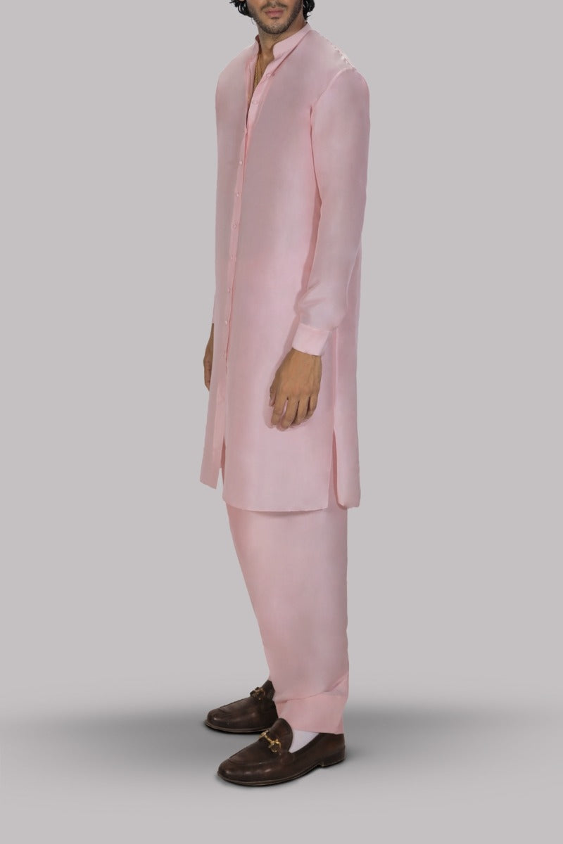 Pink Dogwood Raw Silk Set