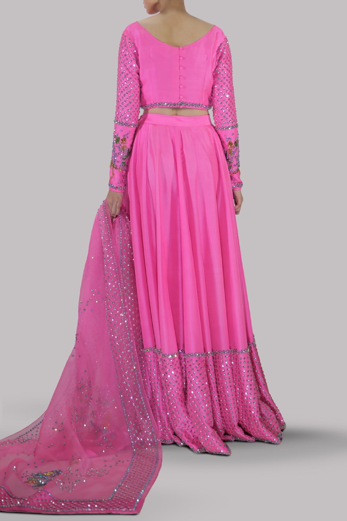 Pink Carnation Embellished Lehenga Choli Set