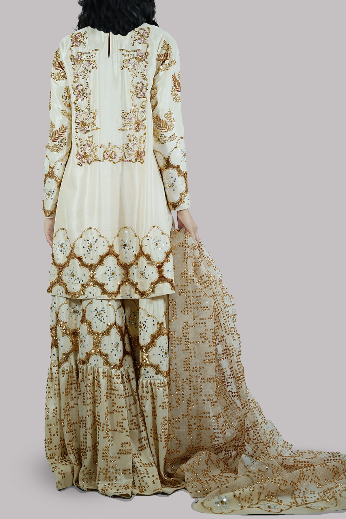 Lamb’s Wool Embellished Gharara Set
