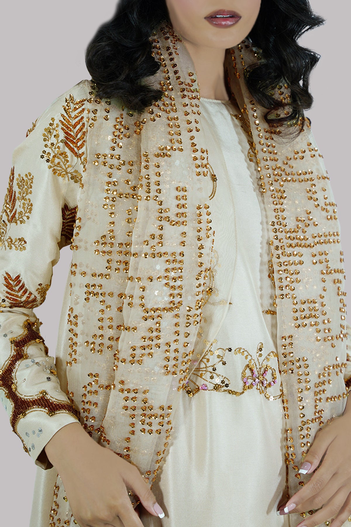 Lamb’s Wool Embellished Gharara Set
