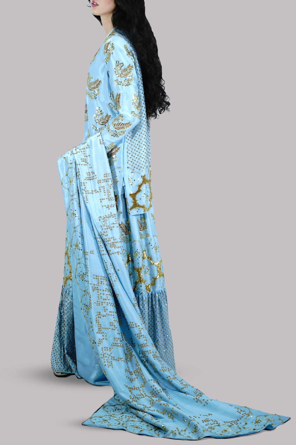 Heritage Blue Embellished Skirt Set