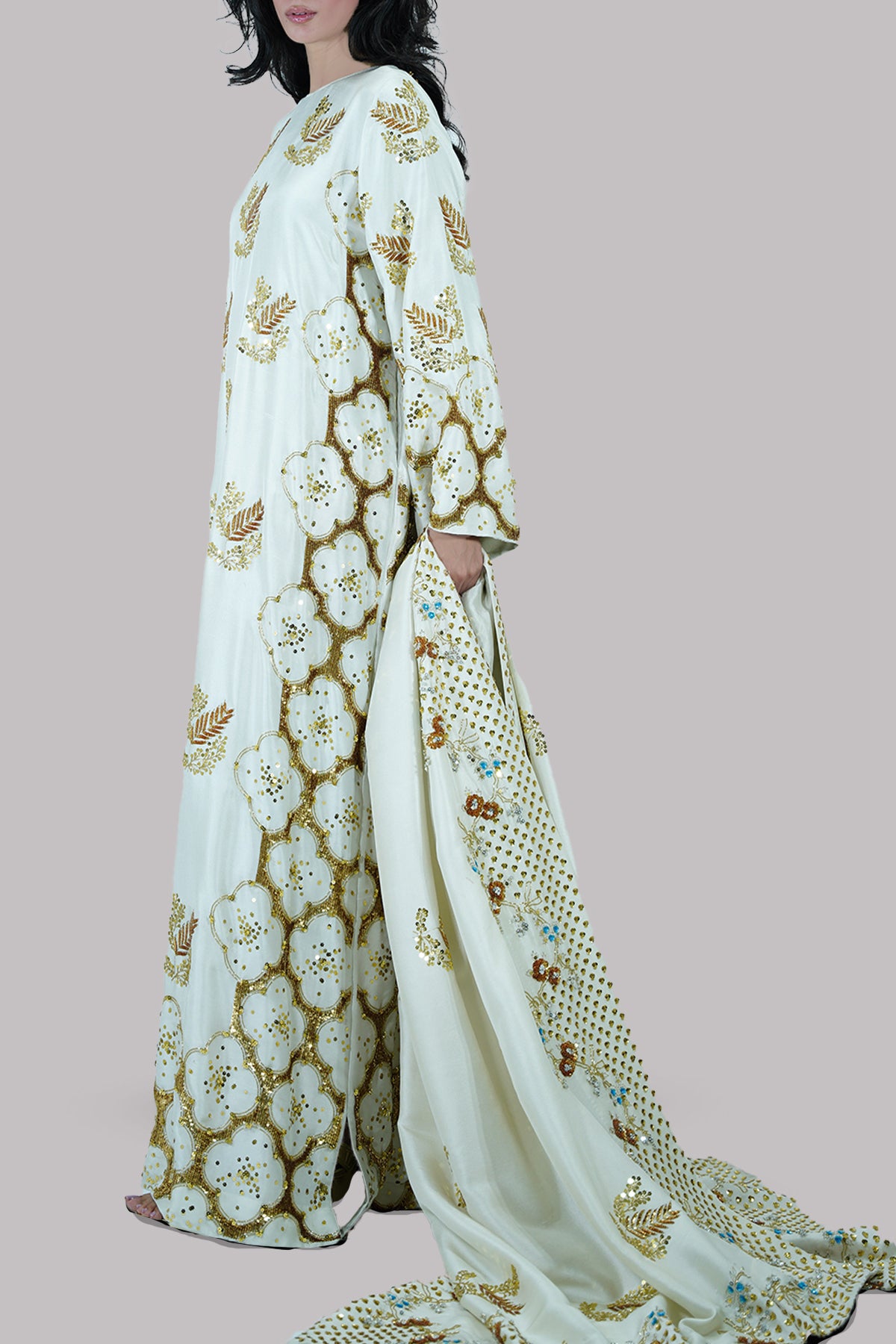 Egret Embellished Maxi Set