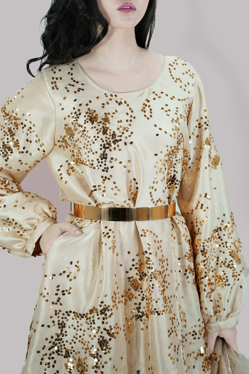 Lamb’s wool Embellished Skirt Set