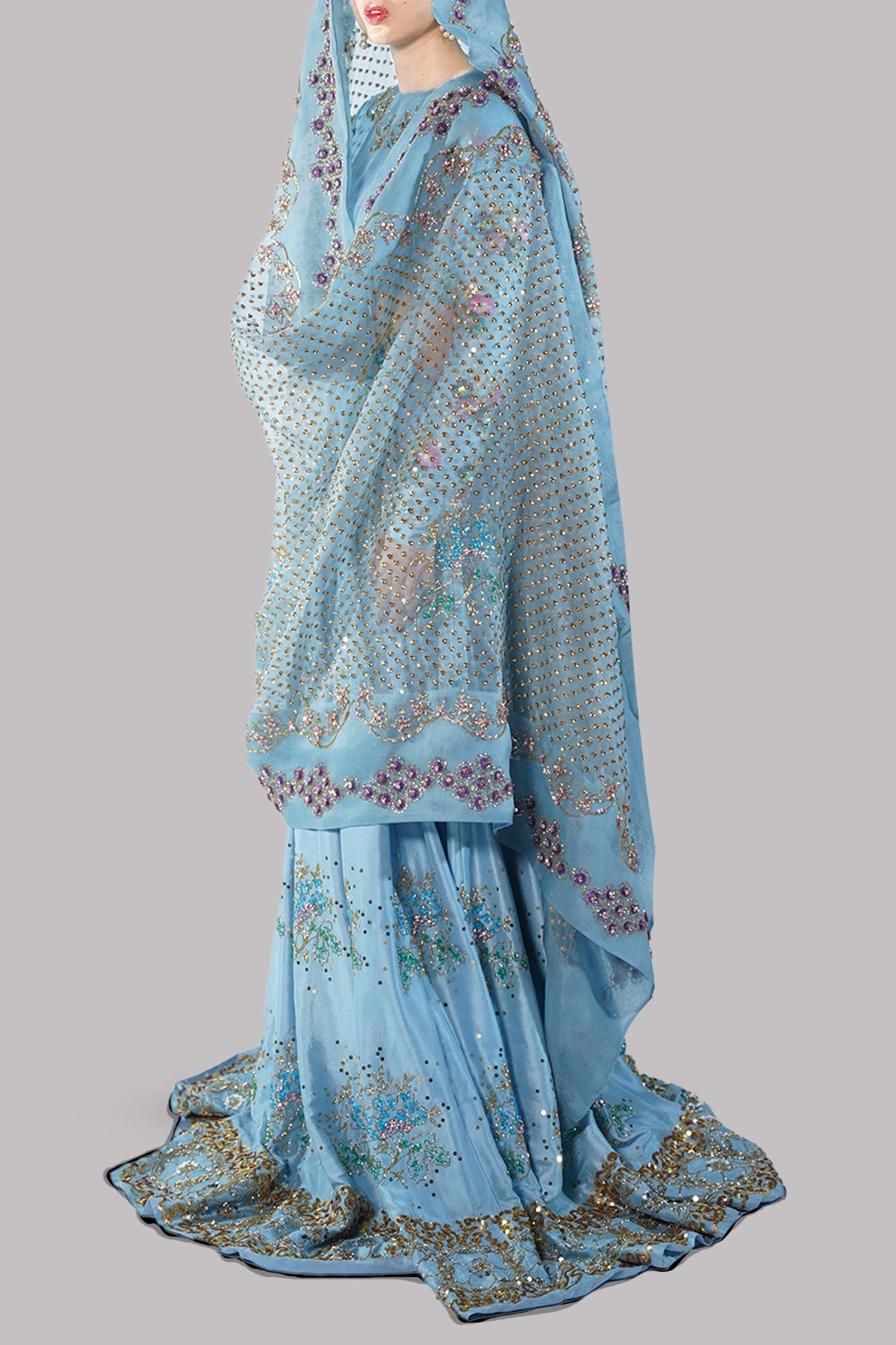 Baltic Sea Lehenga Choli Embellished Set