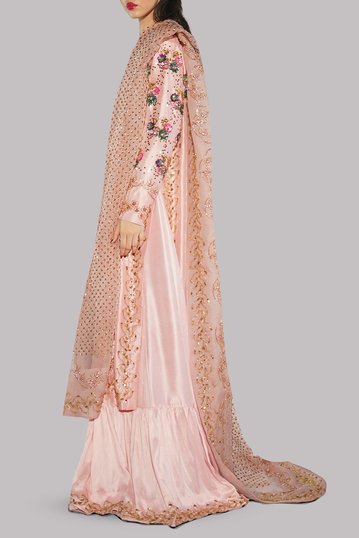 Blushing Bride Embellished Gharara Set
