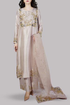 Moonlight Raw Silk Embellished Set