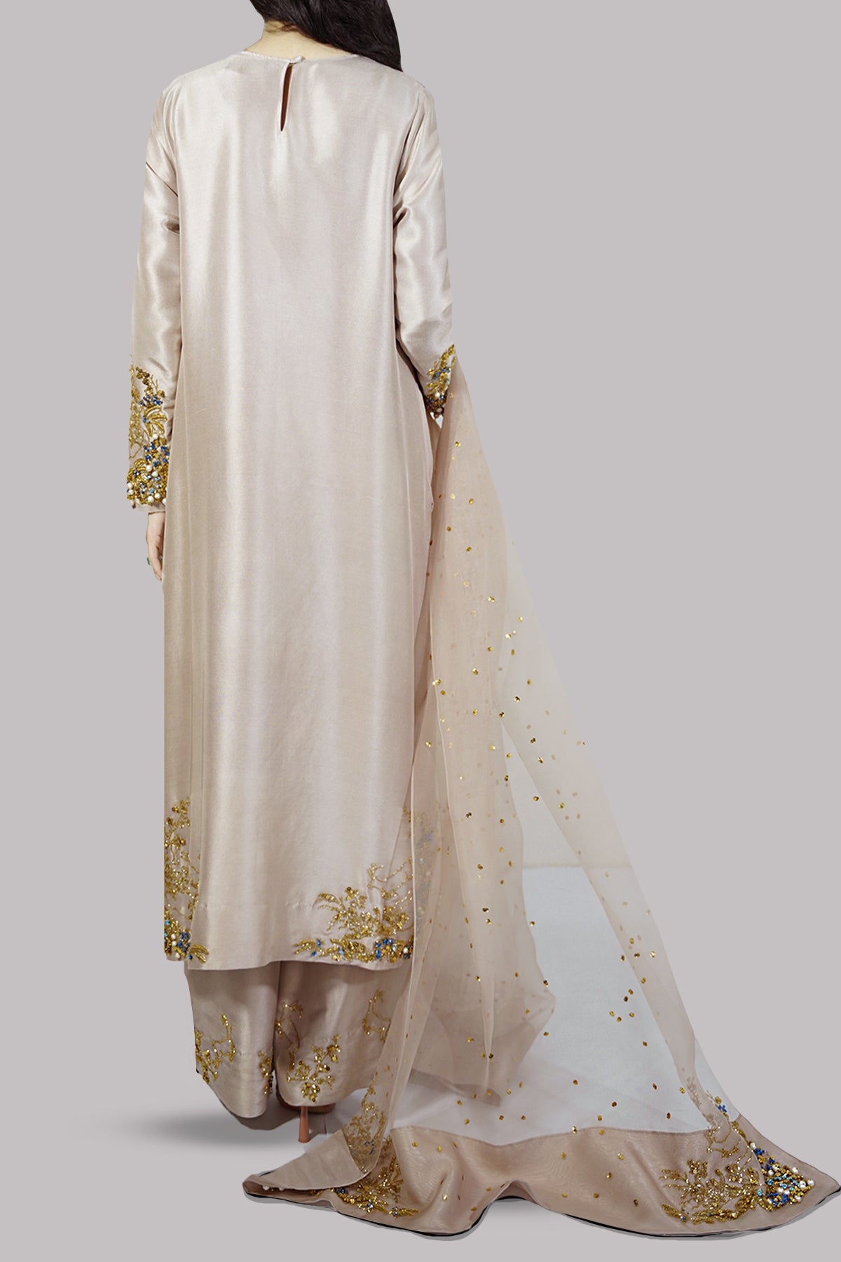 Moonlight Raw Silk Embellished Set