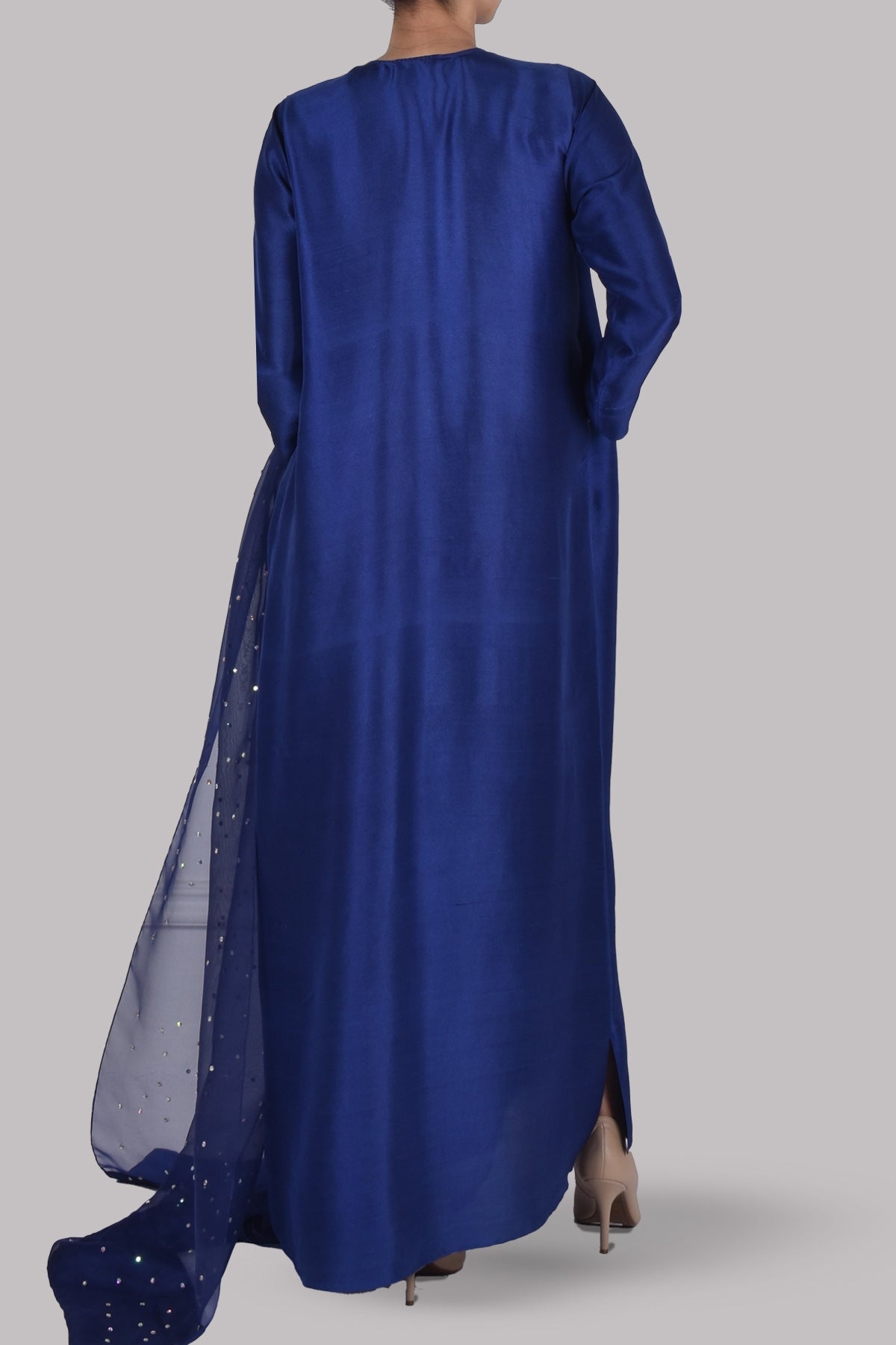 Astral Aura Blue Embellished Maxi Set
