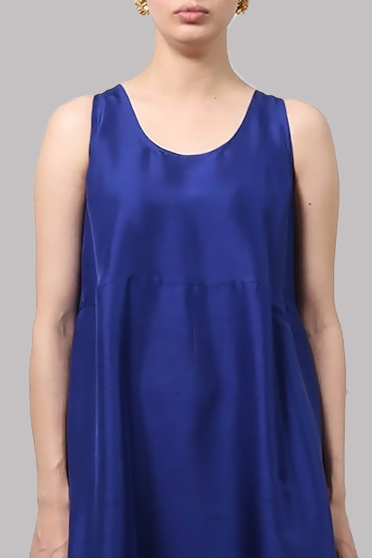 Dazzling Blue Sleeveless Maxi Dress