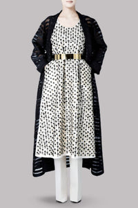 White Embellished Long Tunic Set