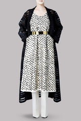 White Embellished Long Tunic Set