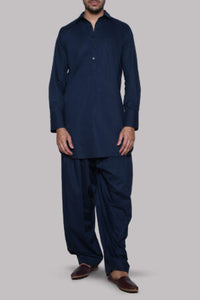 Navy Blue Cotton Set