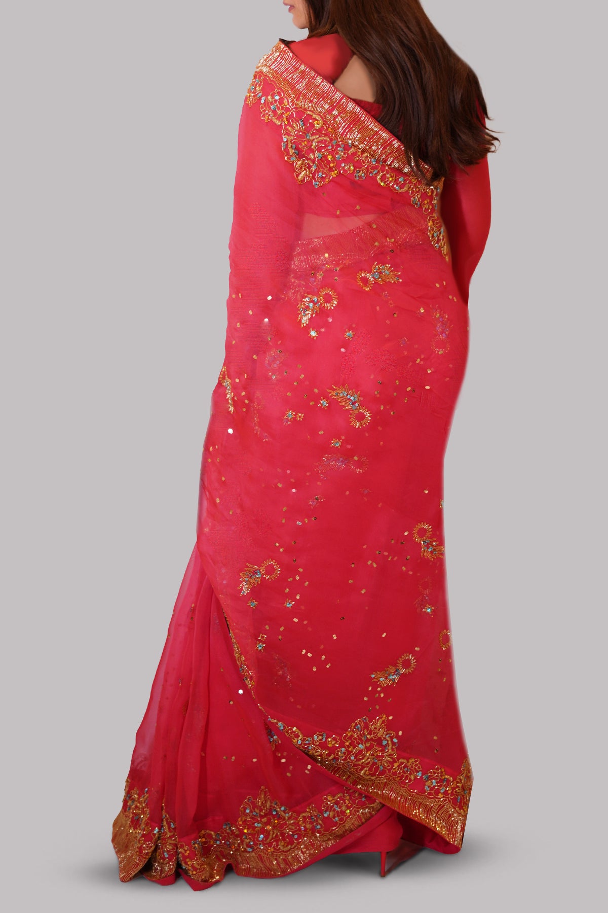 Bittersweet Embellished Organza Sari