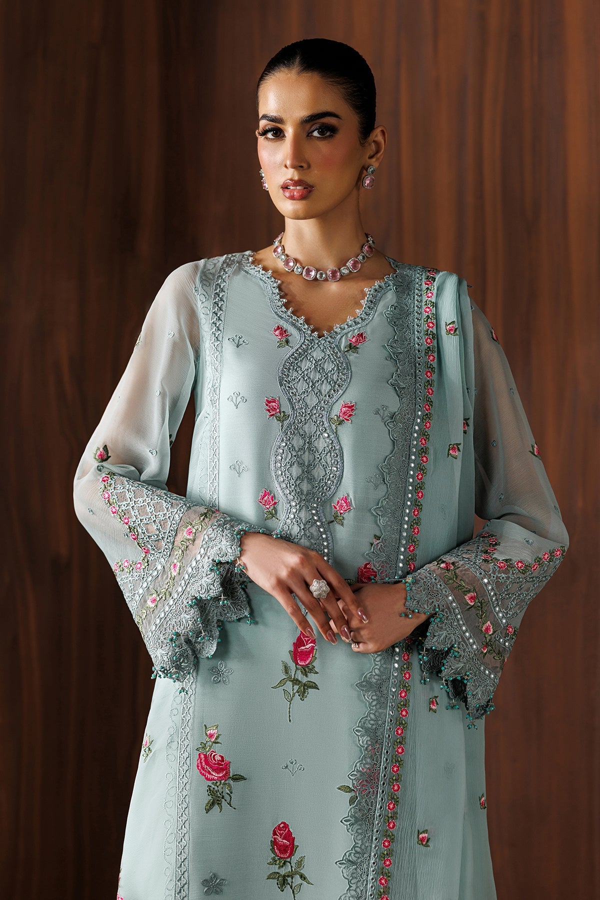 EMBROIDERED CHIFFON UF-4438