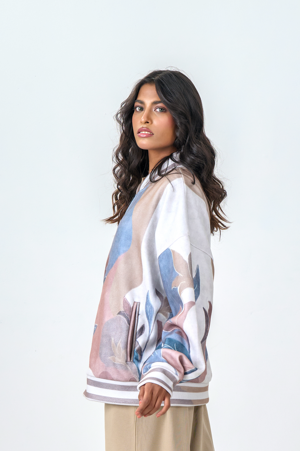 Bomber Jacket (Watercolour Leaf)