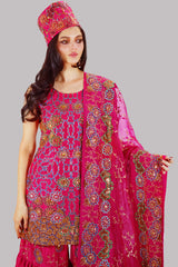 Virtual Pink Embellished Gharara Set