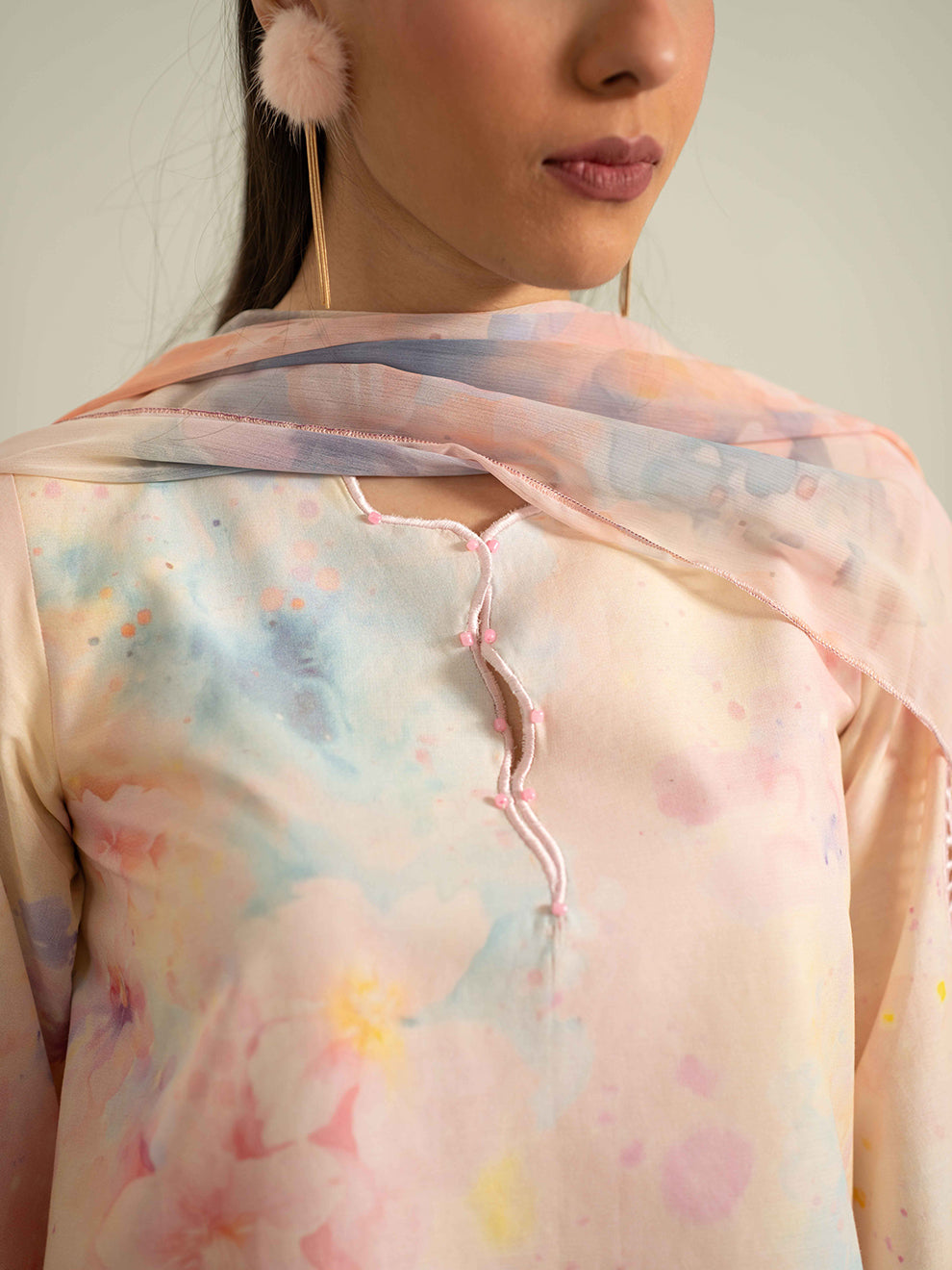 Peach - Dupatta