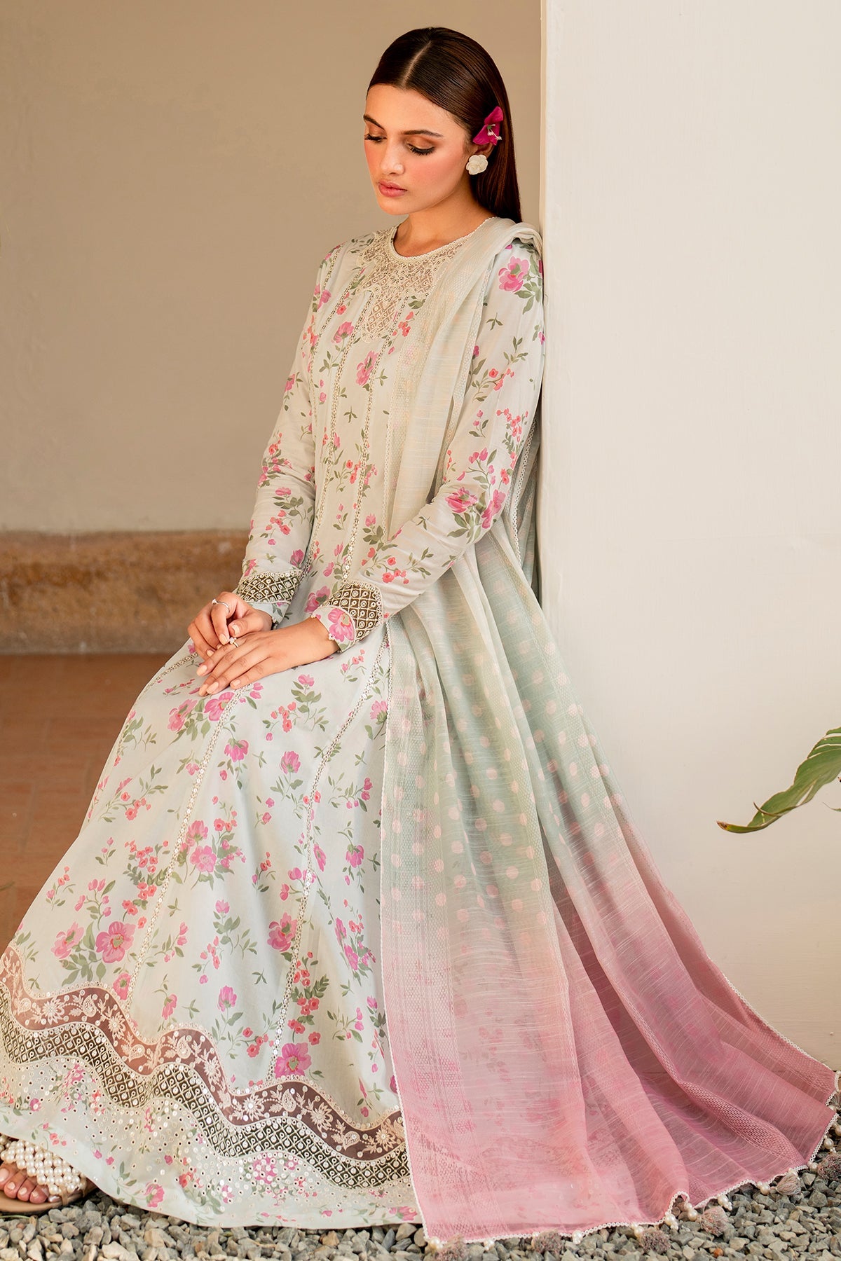 EMBROIDERED LAWN RTW-9055