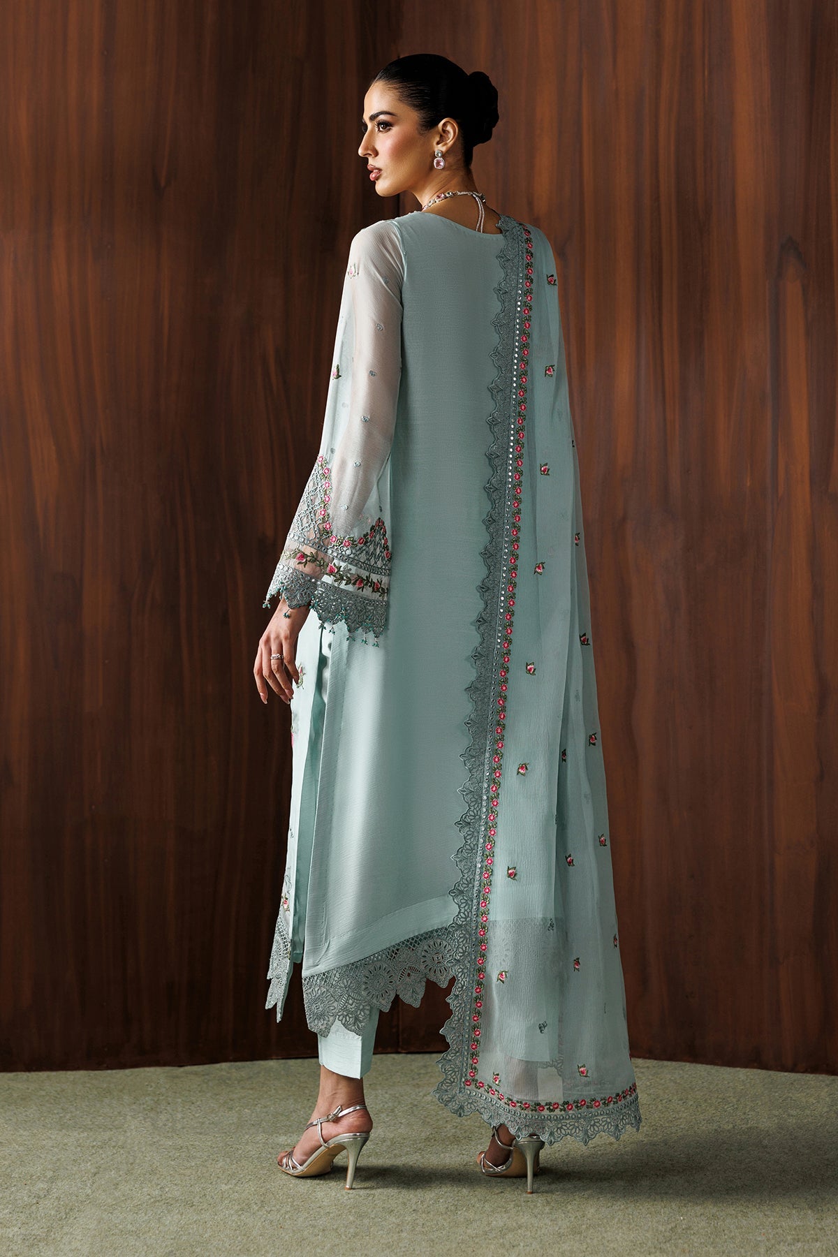 EMBROIDERED CHIFFON UF-4438