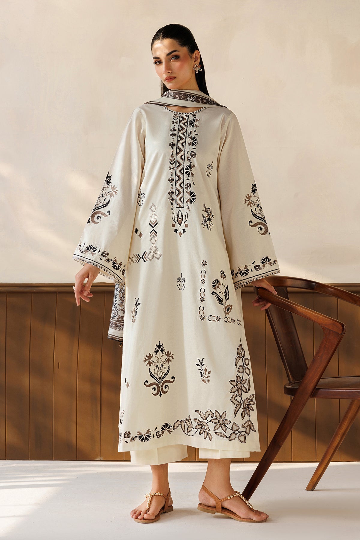 EMBROIDERED SELF JAQUARD SF-4504