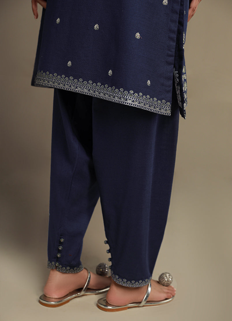 3 Pc Khaddar Embroidered Suit