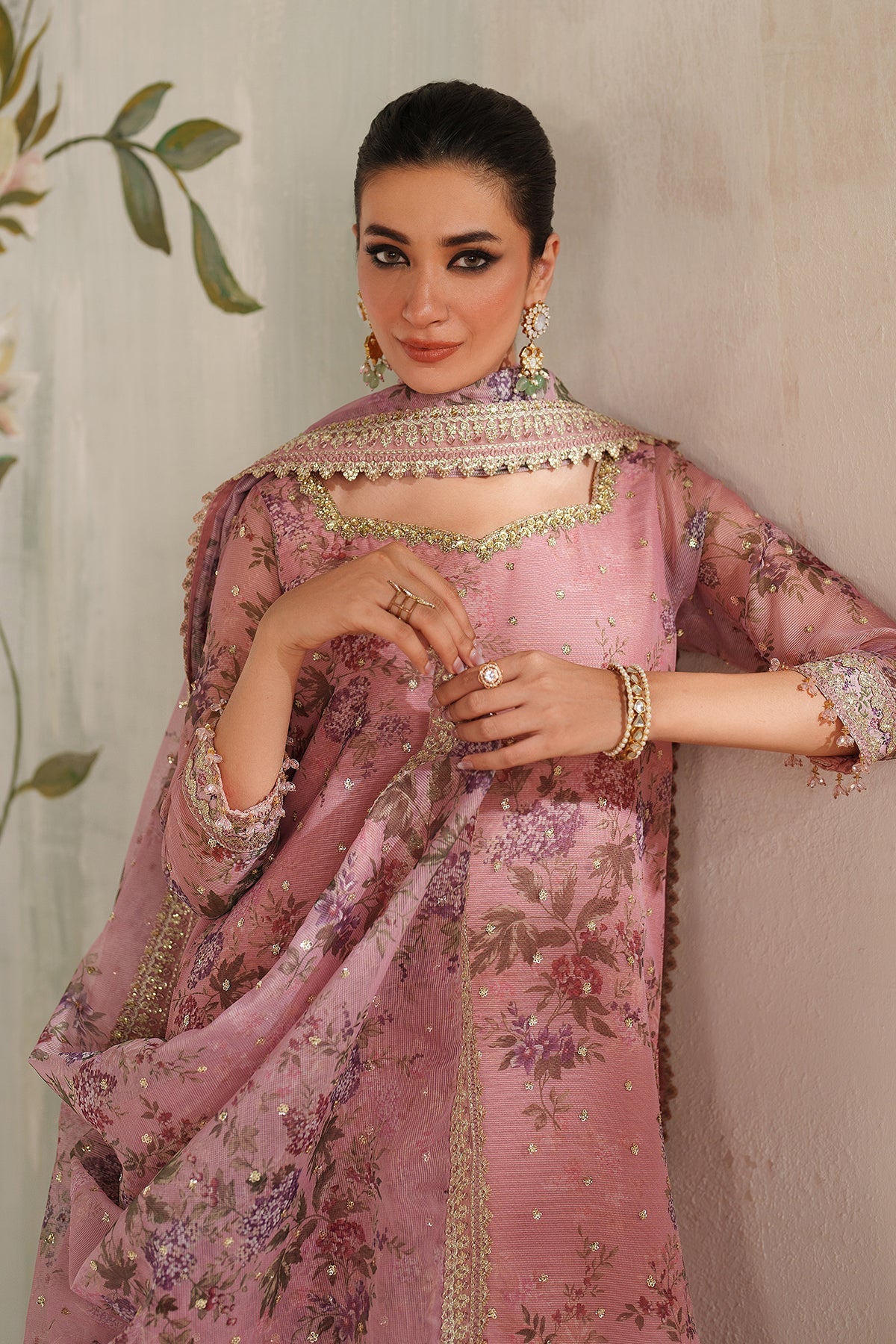 EMBROIDERED COTTON NET UF-4374